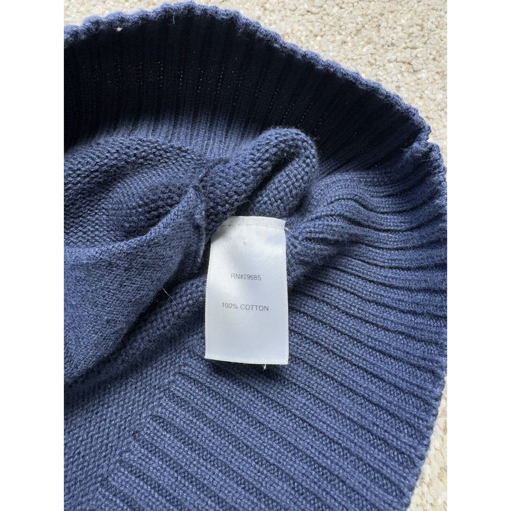 Pendleton Women's Large V Neck Cardigan Sweater Cotton Navy Blue‎ Long Sleeve - Picture 5 of 7